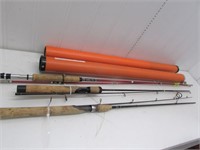 (3) Fishing rods – vintage Heddon Pal 7’ 6” 2pc.