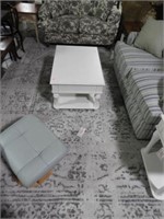 Pottery Barn Style gray and white machine area