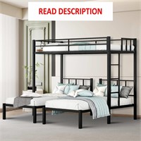 Triple Bunk Bed Twin Over Twin  Metal