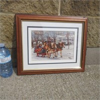 Thelma Winter Sleigh Ride '89 Framed Print 129/500