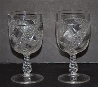 Pair of Spiral Point Water Glasses