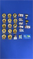 QTY OF ASSORTED BRONZE AND PETROL VFL BADGES