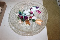 Clear Bowl & Large Round Serving Plate