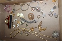 Flat of Misc Jewelry, Watches,