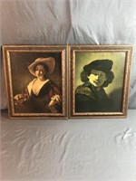 2 Rembrandt Prints Framed Vintage