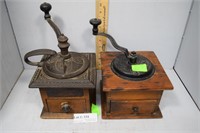 Two late 19th century coffee grinders including im