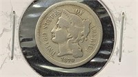 1870 Three Cents Nickel