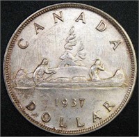 CANADIAN AU 1937 SILVER DOLLAR
