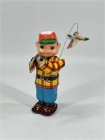 T.N. TRADEMARK JAPAN TIN WINDUP DUCK HUNTER