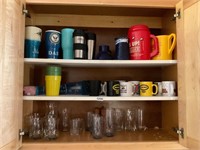 Yeti style cups, mugs, cabinet full