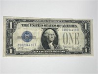 1928 B Blue Silver Certificate Dollar Bill