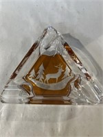 Lead crystal ash tray 5.5”x 6”