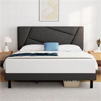 E9295  HAIIDE Full Size Platform Bed Frame, 45".