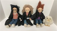 Harry Potter stuffed dolls and Hedwig