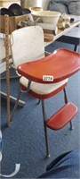 ANTIQUE FOLD UP HIGH CHAIR