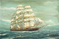 GEORGE TIMSON OIL PAINTING SHIP