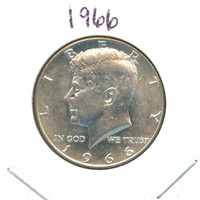 1966 Kennedy Half Dollar - 40% Silver