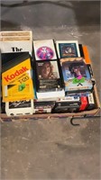 Box of eight track tapes