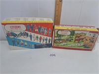 Vintage Toy Train Accessory Boxes Empty