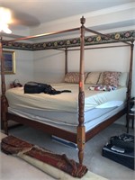 MAGNIFICENT ELEVATED KING 4 POSTER BED (NOTES)