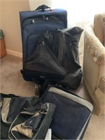 LARGE LOT OF SUITCASES & BAGS (NOTES)