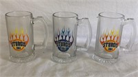 3 Sturgis Glass Beer Mugs 2004