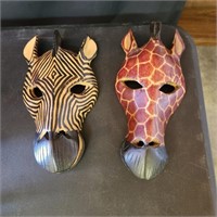 Giraffe and Zebra Masks