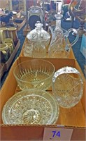 Glassware-Basket, Bowls, Decanters, Pitcher, etc