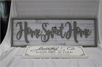 HOME SWEET HOME SIGN