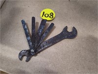 Antique Points Wrench with riveted feeler gauges