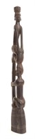 African Carved Wood Totemic Figural Sculpture