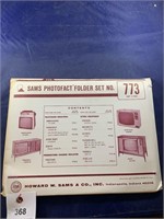 Vintage Sams Photofact Folder No 773 Console TVs