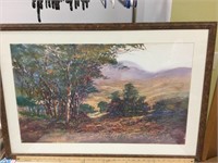 Tree painting in frame