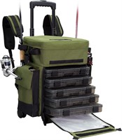 Elkton Rolling Tackle Box - 5 Trays  4 Rods