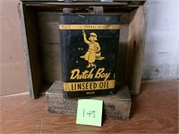 Vintage dutch boy oil can