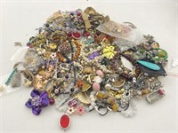 Assorted costume jewelry and  findings