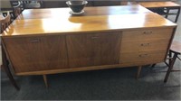 MID CENTURY WRIGHTON DROP FRONT SIDEBOARD WITH 3