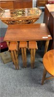 MID CENTURY NEST OF FOUR TABLES, 24 1/2” x 16 1/2”