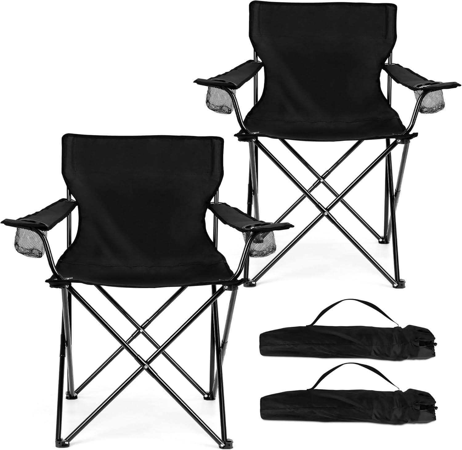 HaSteeL Foldable Camping Chair (Set of 2)