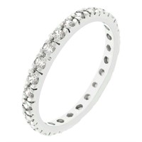 Elegant .60ct White Sapphire Eternity Ring