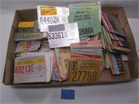 Tray of Vintage Hunting Licenses