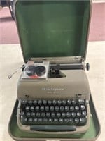 Remington typewriter in traveling case