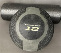 Fitness Gear 12lb Medicine Ball & Foam Roller