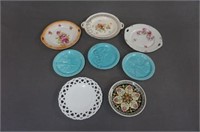 Group of Estate Decorative Glass or Pottery Plates