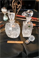 Ashford Castle & Fifth Avenue Crystal Decanters &