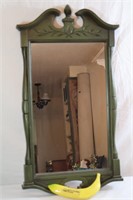 Antique Green Colonial Wall Mirror