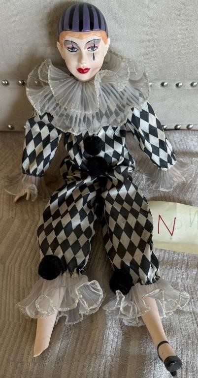 403 - HARLEQUIN CLOWN COLLECTIBLE DOLL (N)