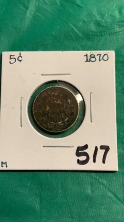 1870 5 Cent