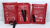 New Lot of 3 Fire Blankets