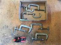 Lot of clamps shown